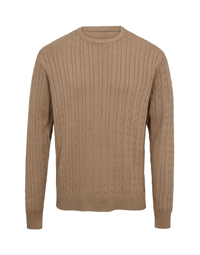Cable O-neck Knit Regular Fit