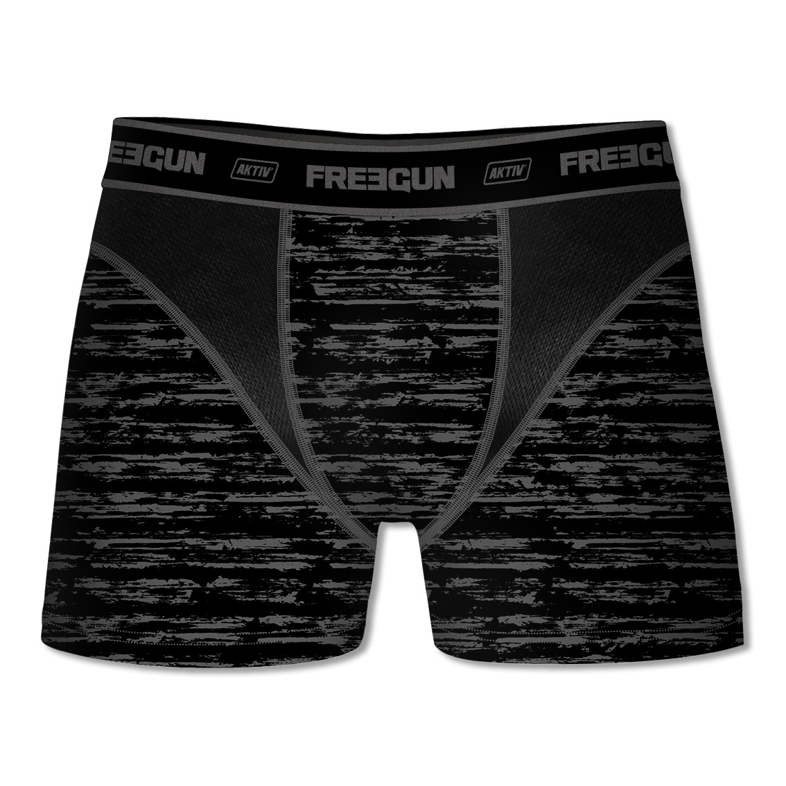 Sports Boxershorts I Microfiber - Grå Mesh - Freegun