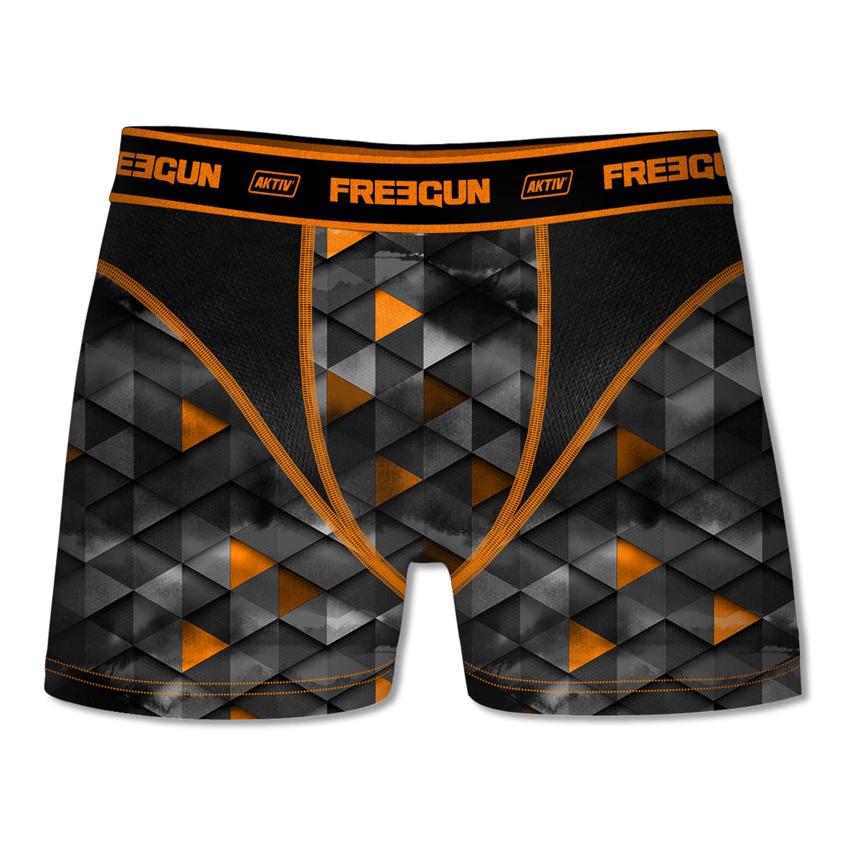 Sports Boxershorts I Microfiber - Orange Mesh - Freegun