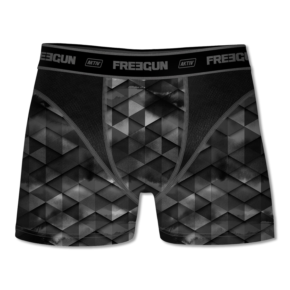 Sports Boxershorts I Microfiber - Grå Mesh - Freegun