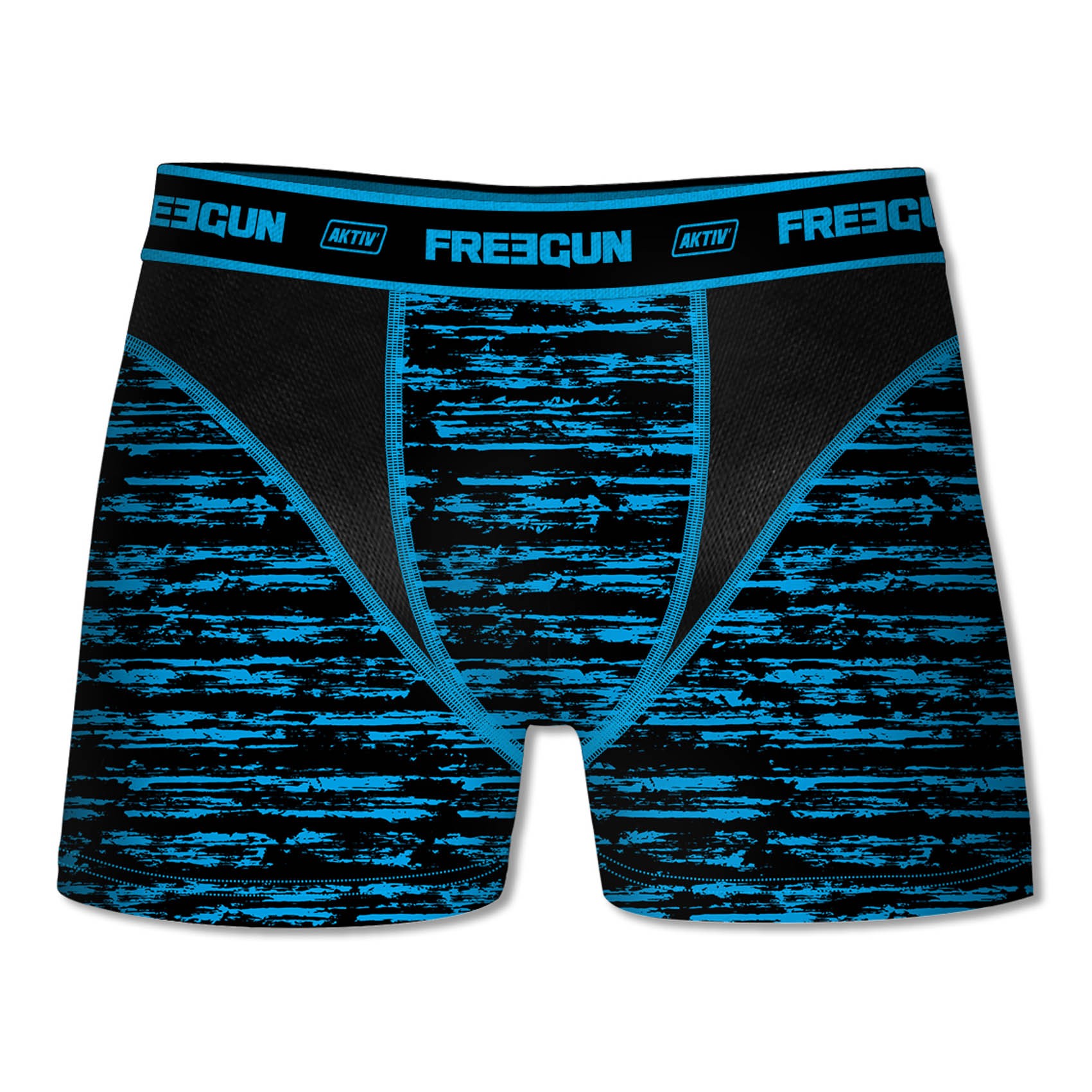 Sports Boxershorts I Microfiber - Blå Mesh - Freegun