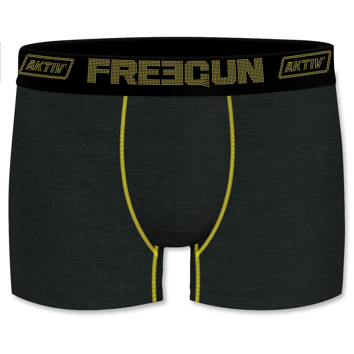 Sports Boxershorts I Microfiber - Sort Gul - Freegun