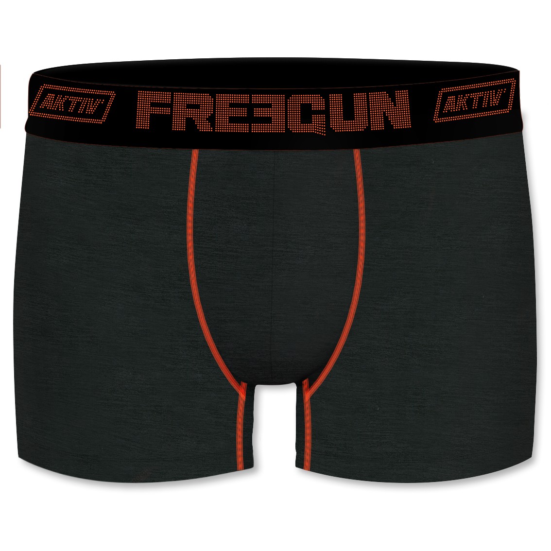 Sports Boxershorts I Microfiber - Sort Orange - Freegun