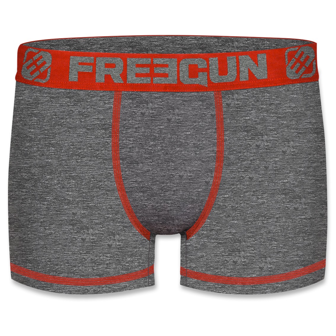 Freegun Boxershorts I Microfiber - Grå Med Rød