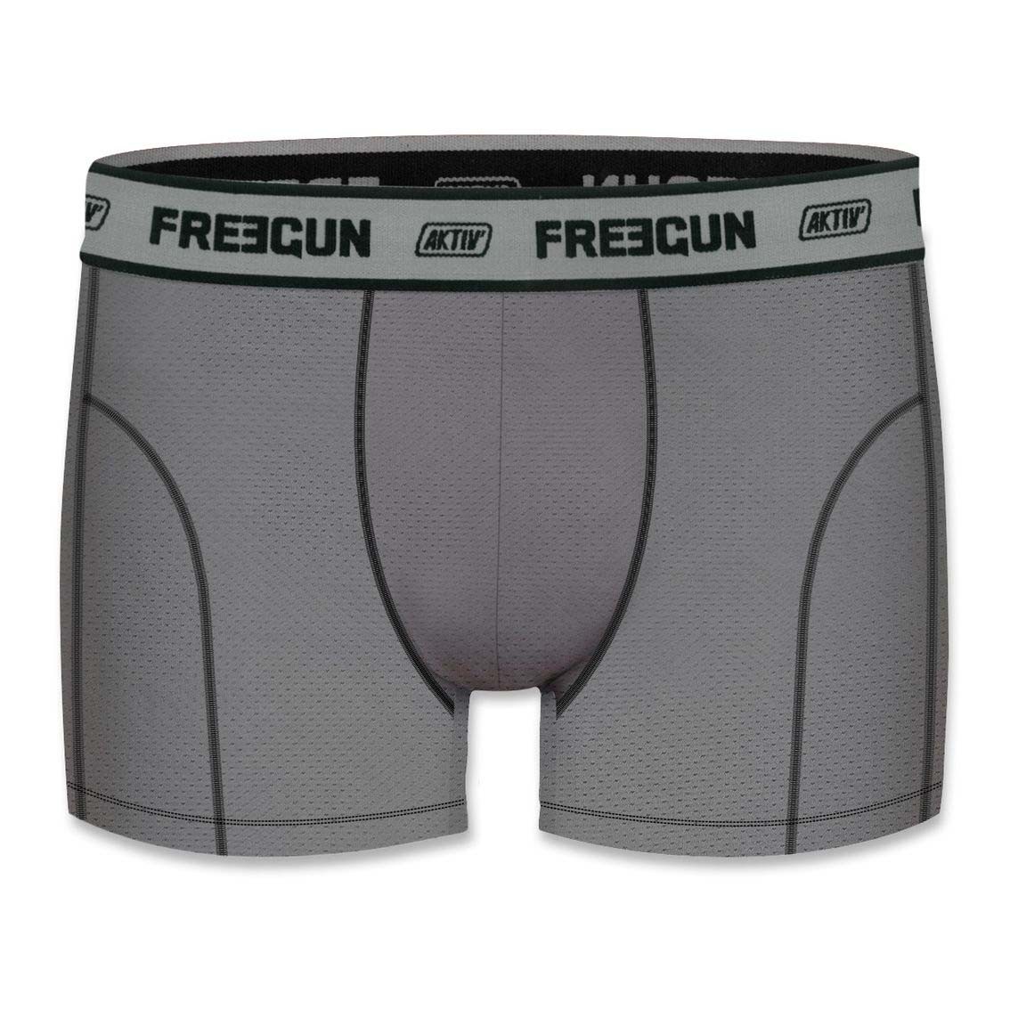 Sports Boxershorts I Microfiber - Grå Mesh - Freegun