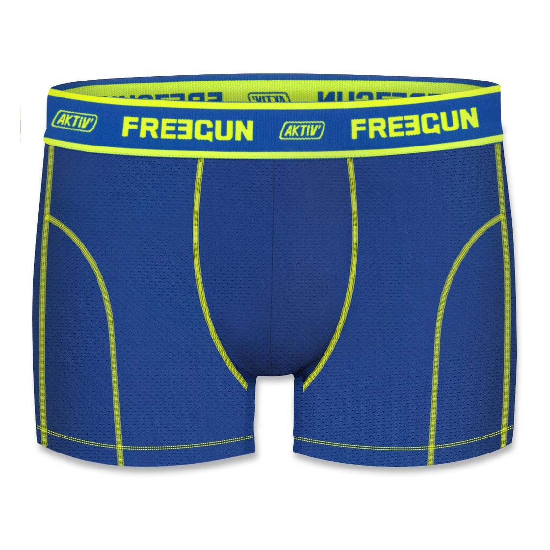 Sports Boxershorts I Microfiber - Blå Mesh - Freegun