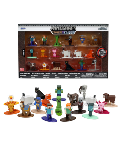 Minecraft 18 Stk  Metalfigurer Pakke - 4cm