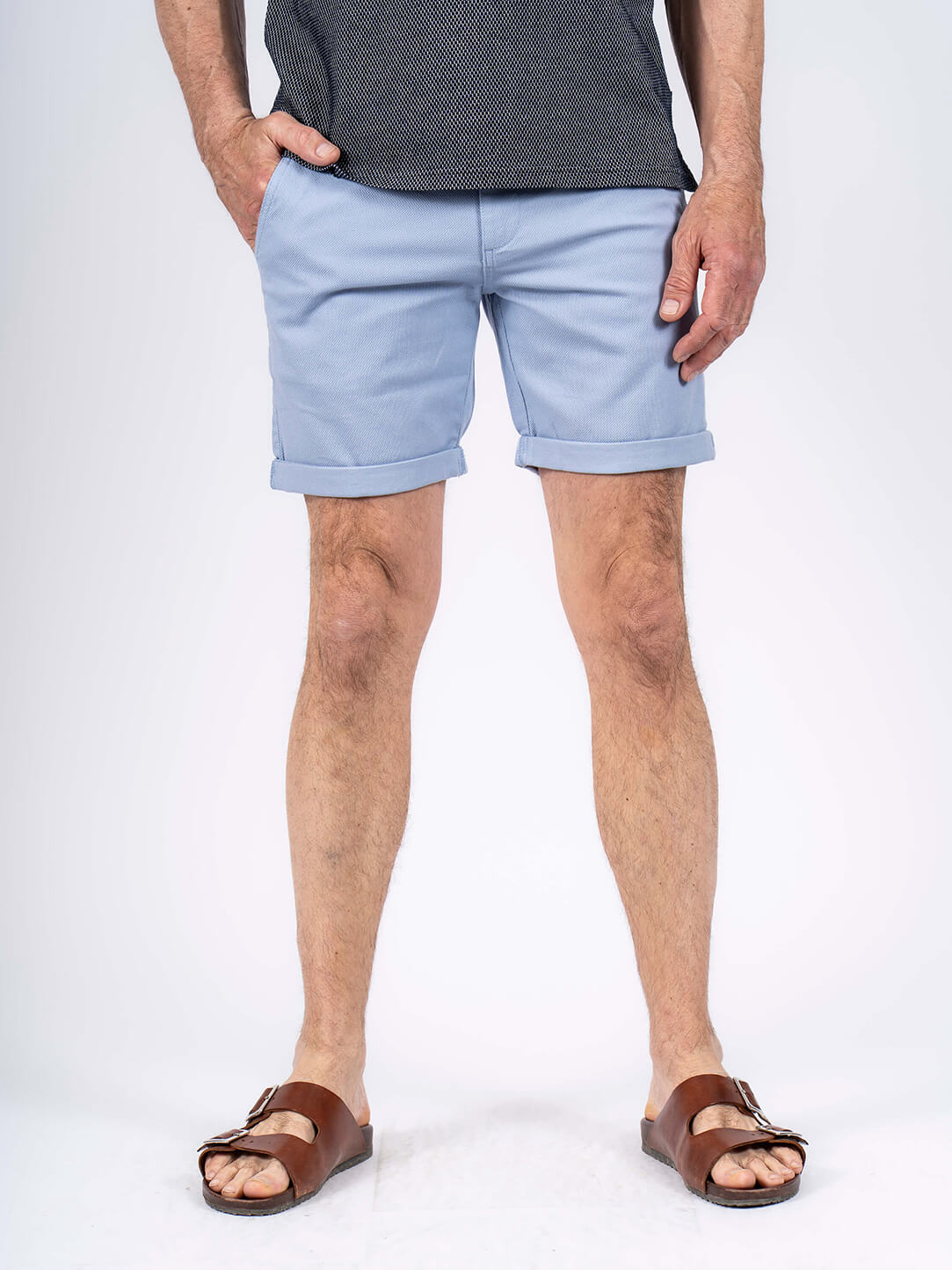 Pre End - Thomas Shorts Med Struktur I Lys Blå