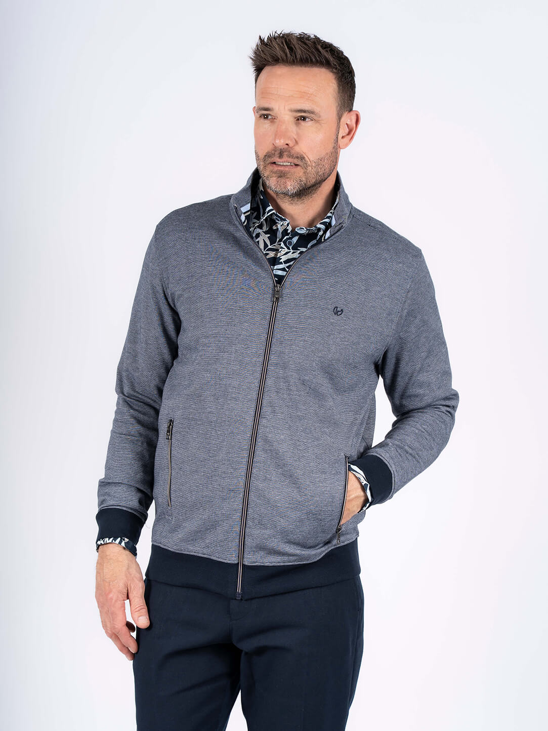 Pre End - Rai Sweat Cardigan I Navy