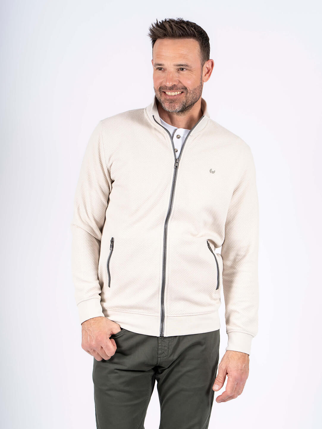 Pre End - Alf Sweat Cardigan I Hvid