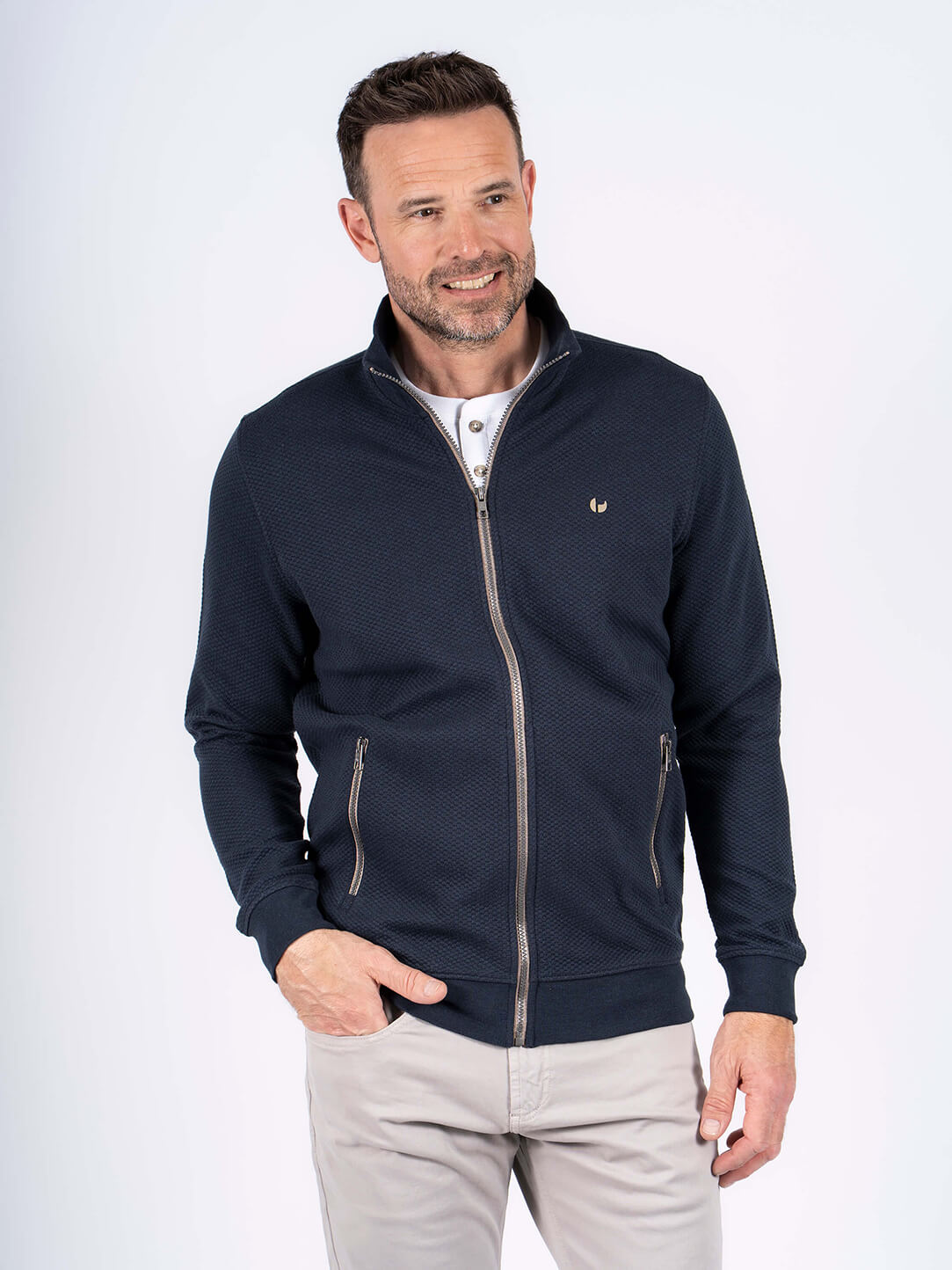 Pre End - Alf Sweat Cardigan I Navy