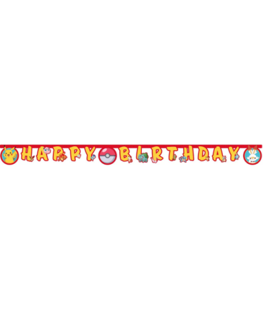 Pok? Mon - Guirlande Happy Birthday - 2m