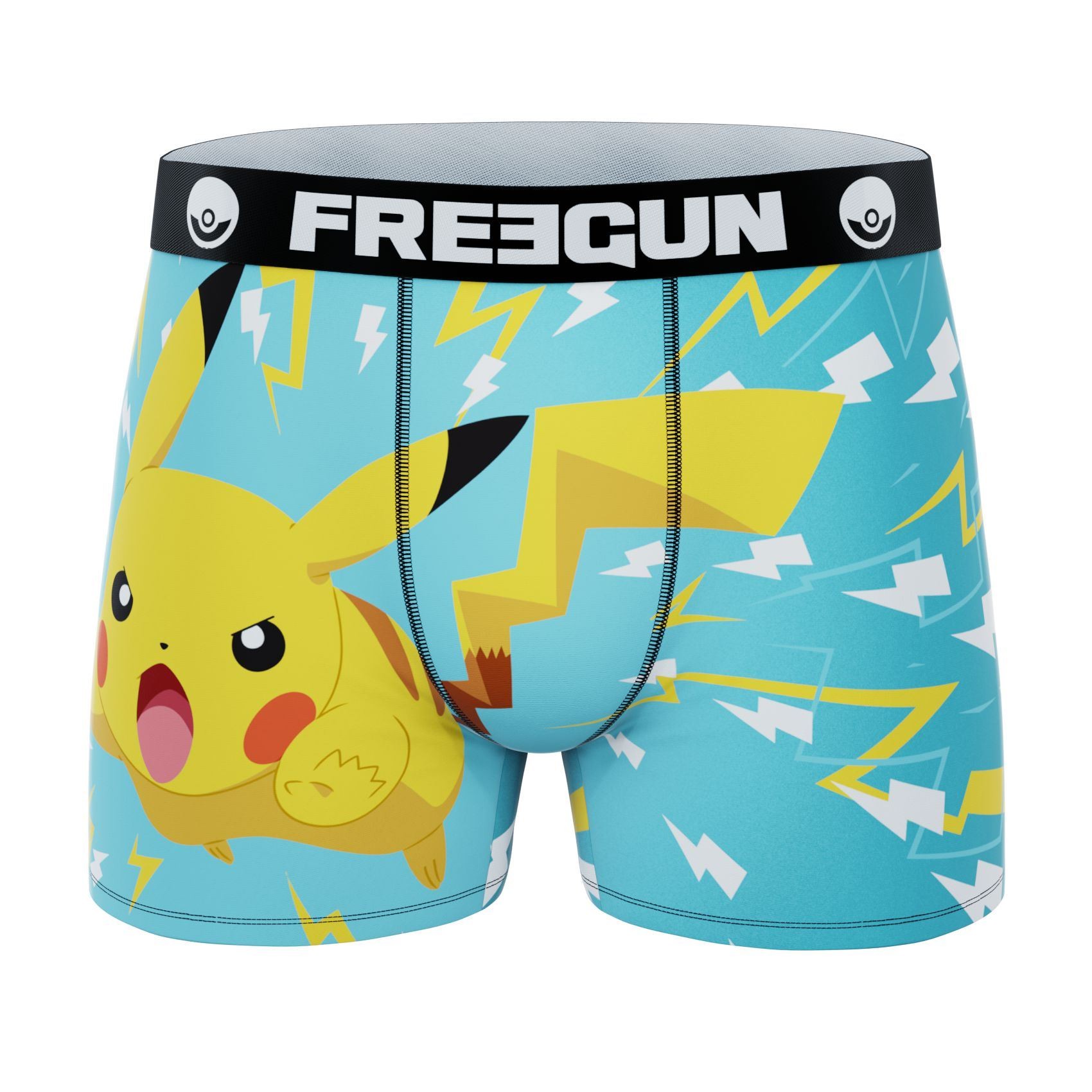 Pikachu Blå - Pok? Mon Boxershorts - Freegun Microfiber