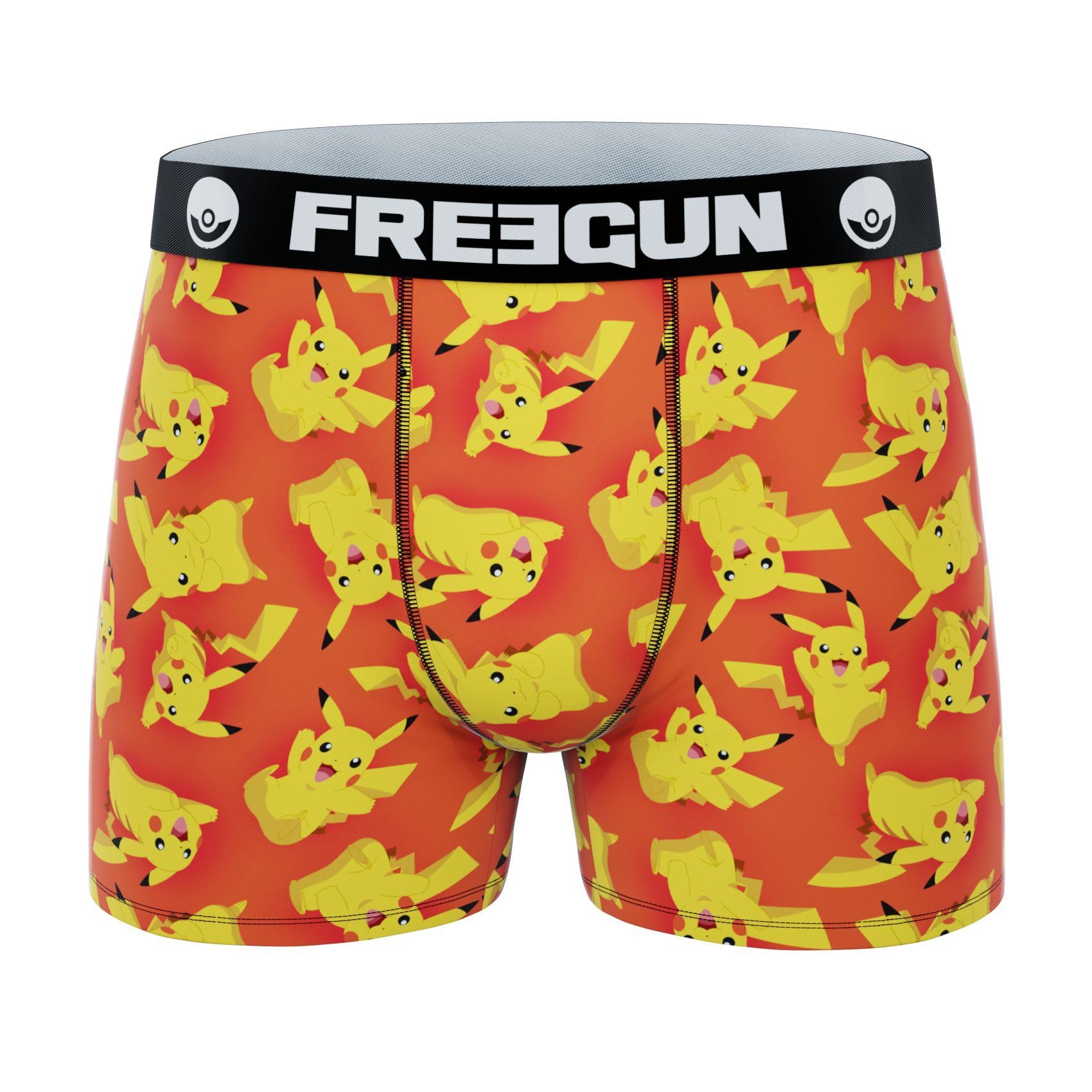 Pikachu Rød - Pok? Mon Boxershorts - Freegun Microfiber