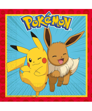 Pokemon Servietter - 20 Stk  - Next Generation