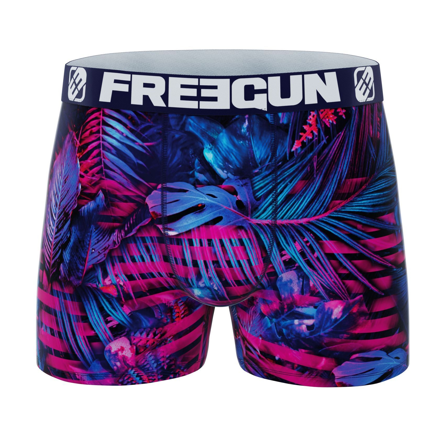 Microfiber Boxershorts - Red And Blue - Freegun