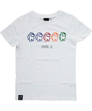 Among Us Hvid T-shirt Til Børn  10-14 år