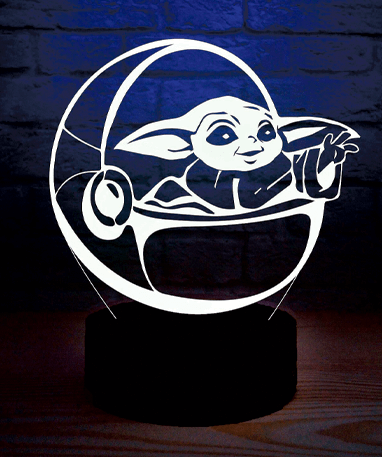 Baby Yoda 3d Lampe - The Mandalorian