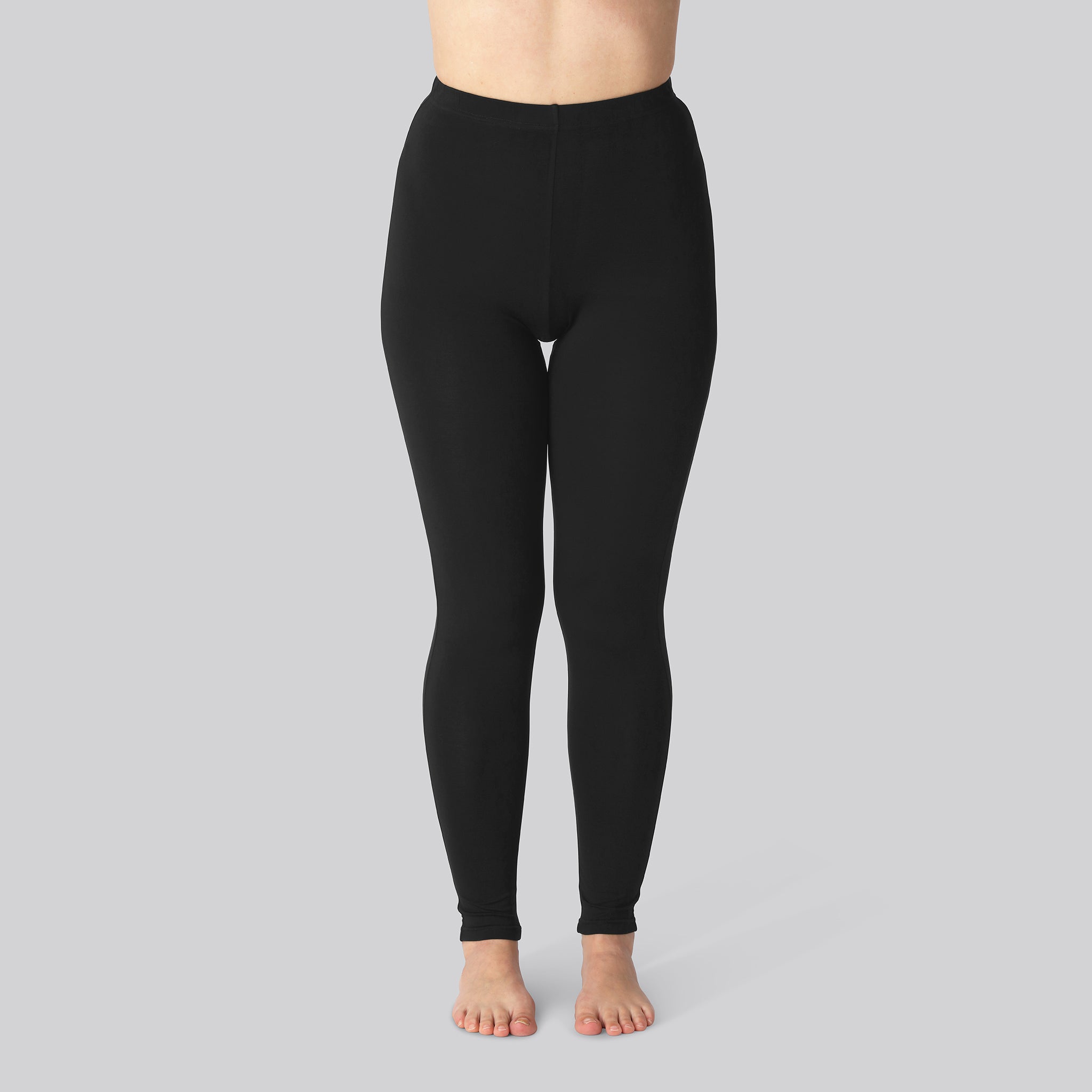 Bambus Leggings M Skjult Elastik I Sort Til Damer