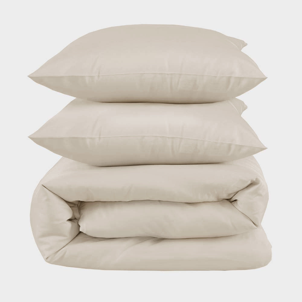 Bambus Sengetøj I Beige 240x220