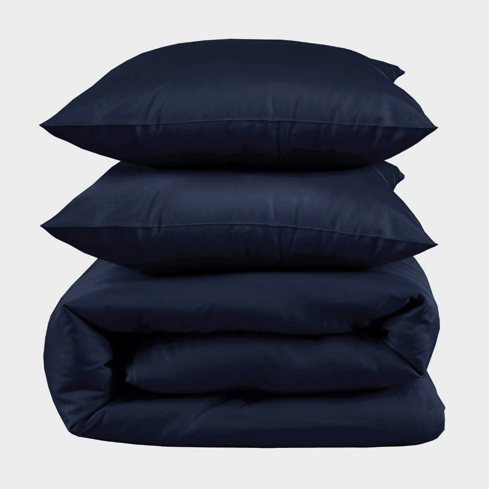 Bambus Kingsize Sengetøj I Navy Blå 240x220