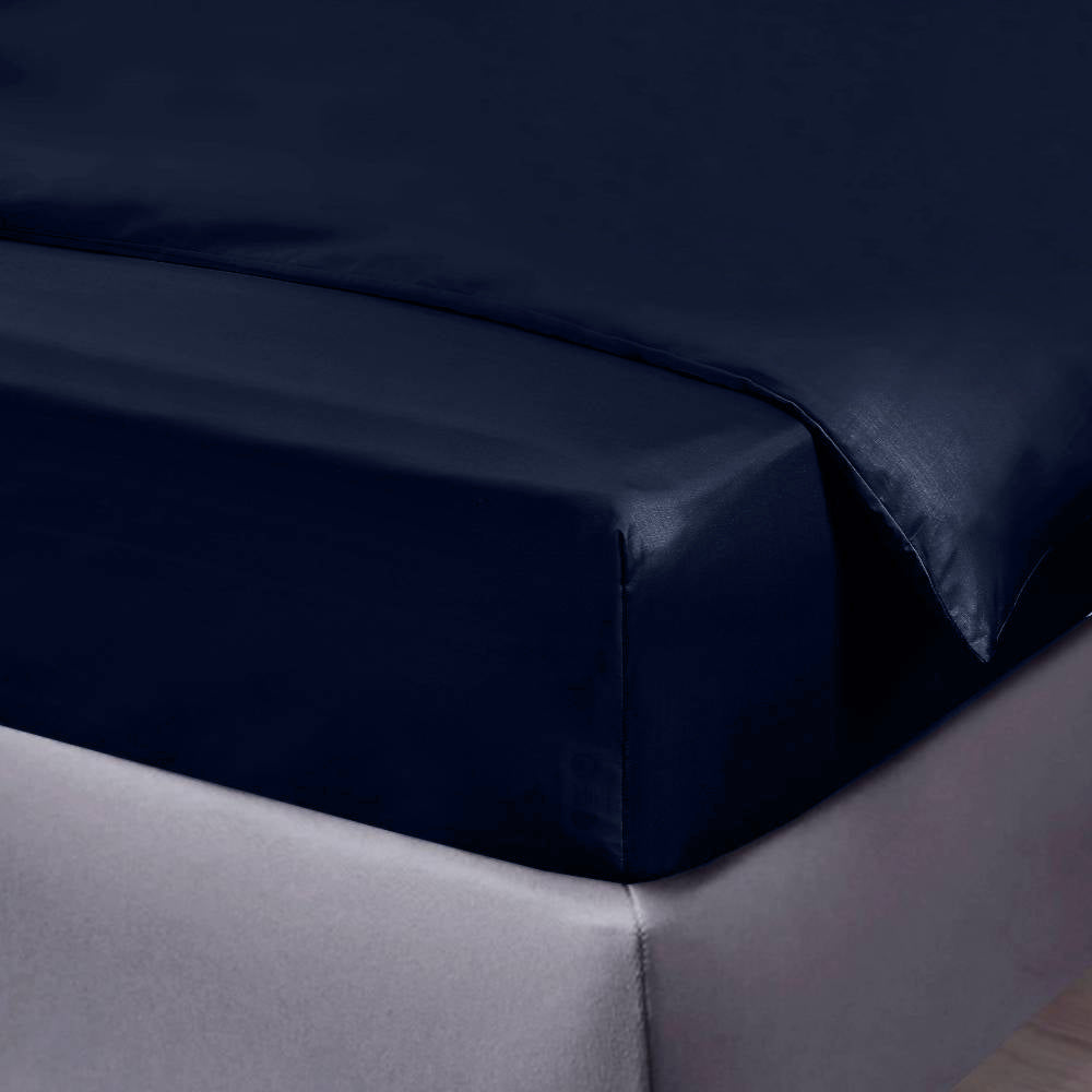 Bambus Faconlagen Navy Blå 120x200x35