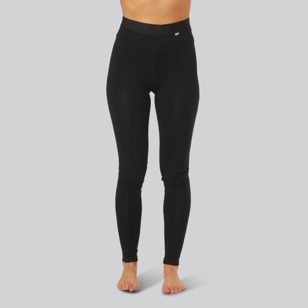 Bambus Leggings I Sort M  Sort Elastik Til Kvinder