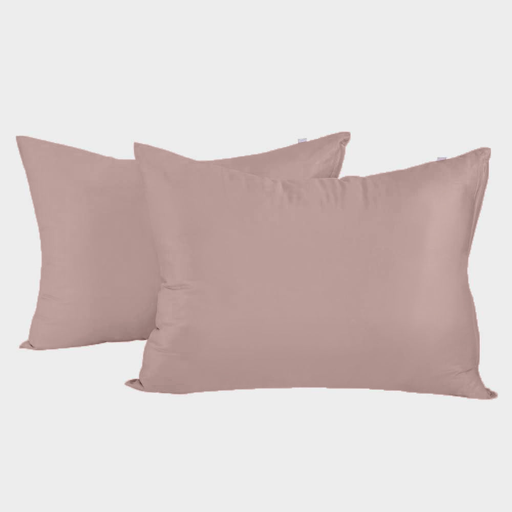 Bambus Pudebetræk 50x70 I Gammel Rosa 2 Par