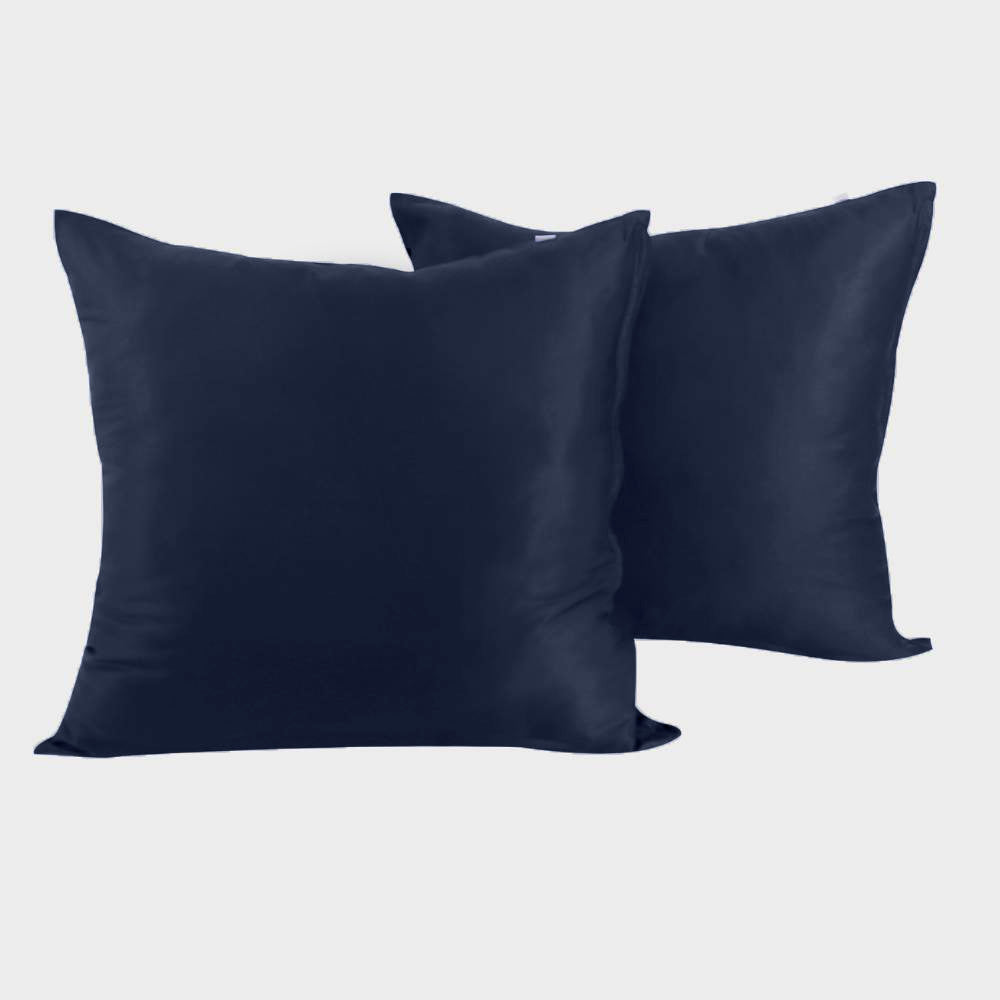 Bambus Pudebetræk 60x63 I Navy Blå 2 Par