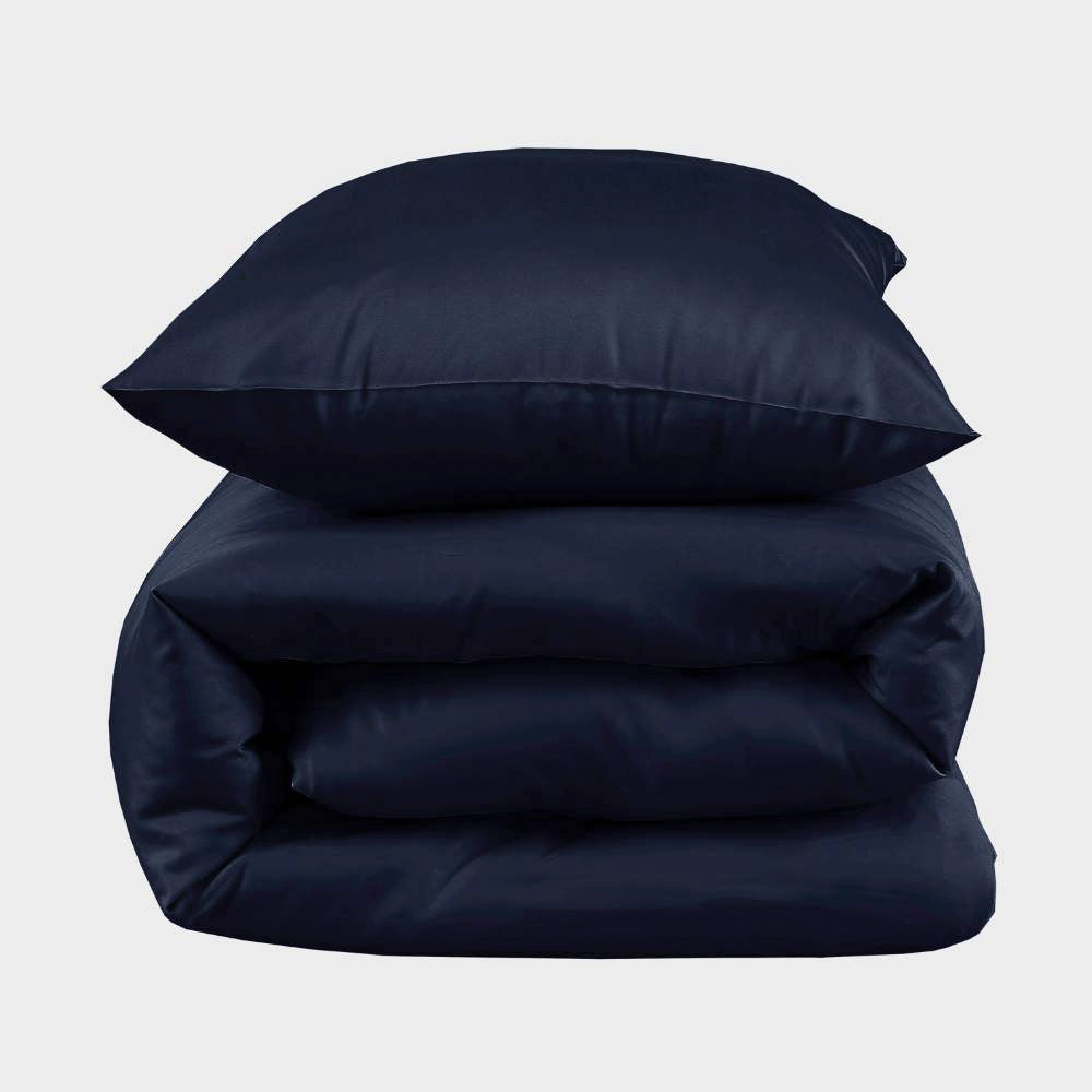 Bambus Sengetøj Navy Blå 140x220