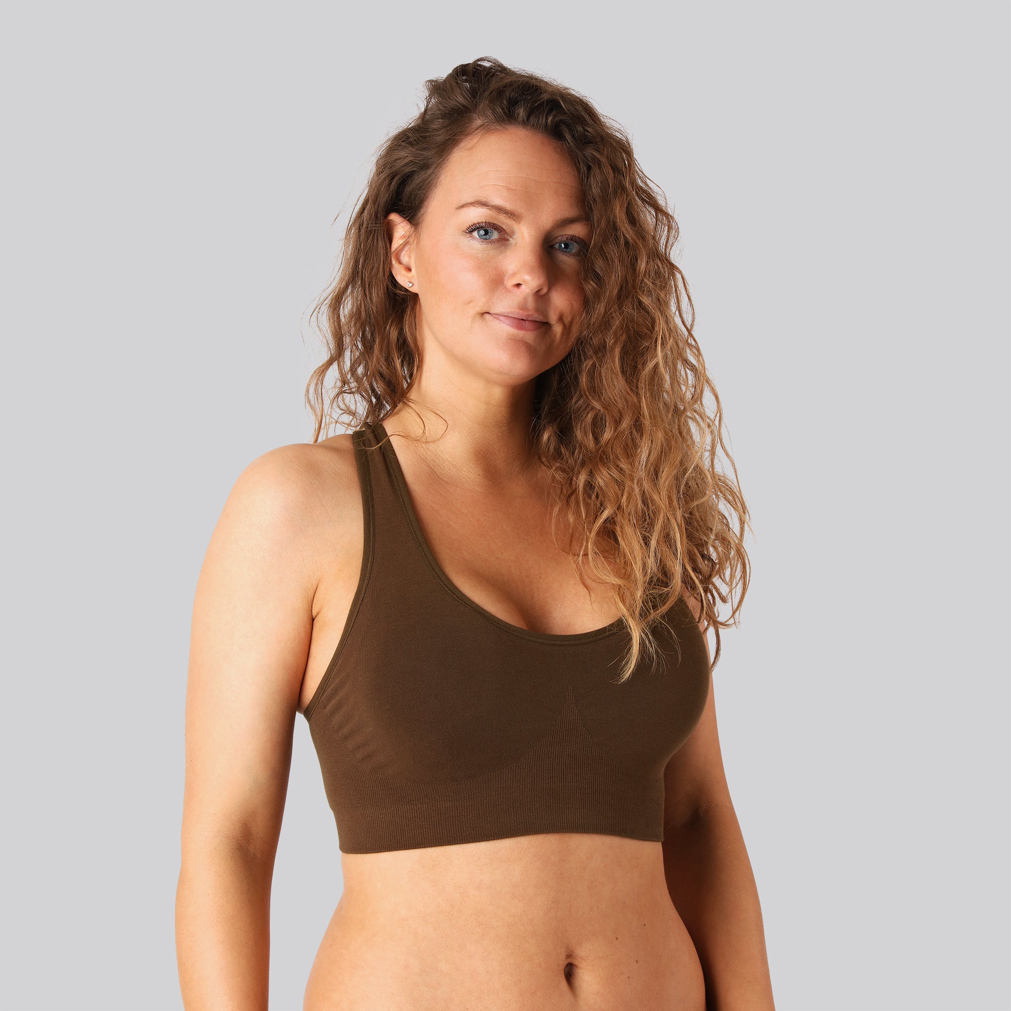 Bambus Seamless Bh Top I Brun Til Damer