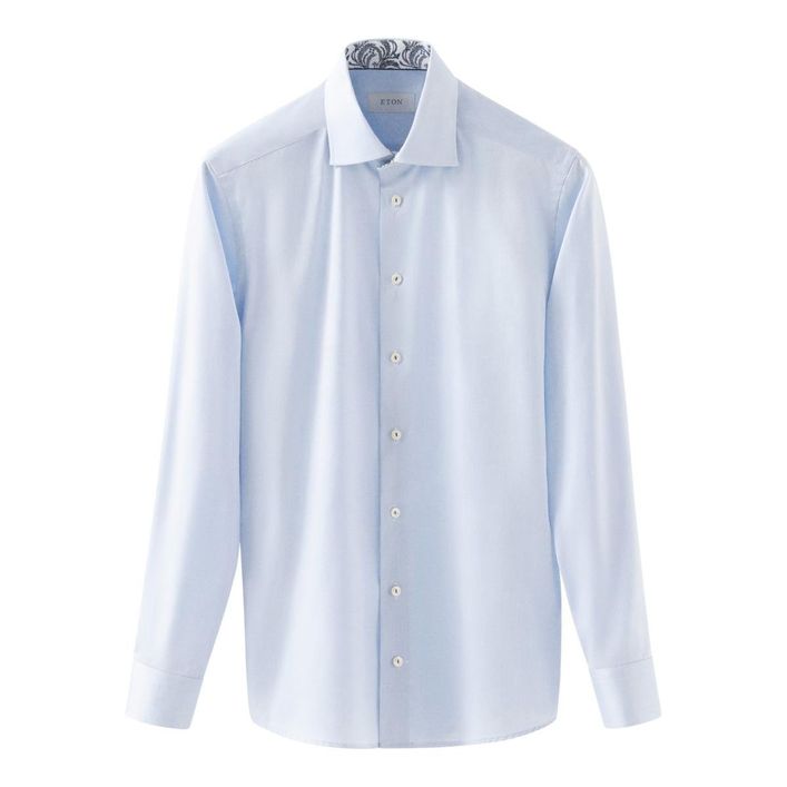 Blomsterdesign Signatur Twill Skjorte - ETON