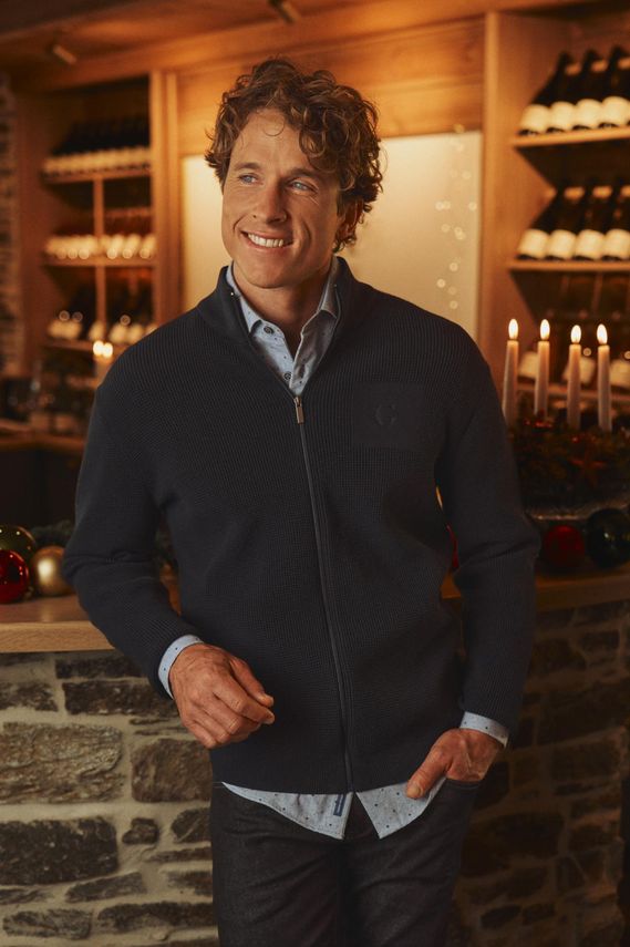Zip Cardigan Modern Fit