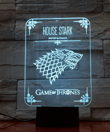 Game Of Thrones 3d Lampe - Winter Is Coming