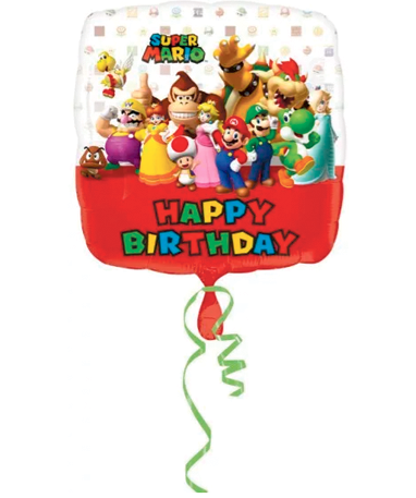Super Mario Happy Birthday Ballon - 43cm