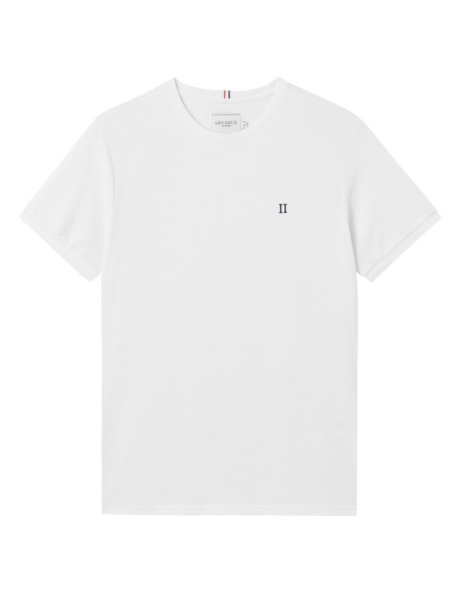 Les Deux Slim Fit Piqué T-shirt med Logobrodering