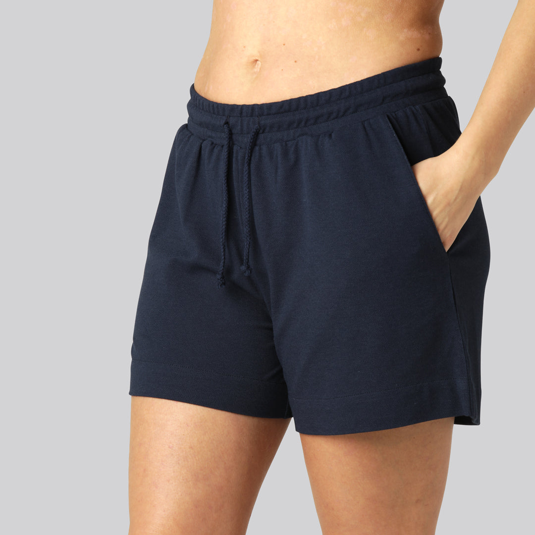 Bambus Hverdagsshorts I Navy Til Kvinder