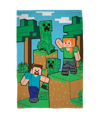 Minecraft Creeper  Steve   Alex Tæppe - 100x150cm