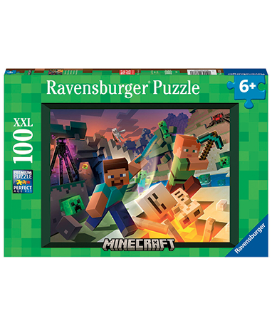 Minecraft Monsters Puslespil - 100 Brikker