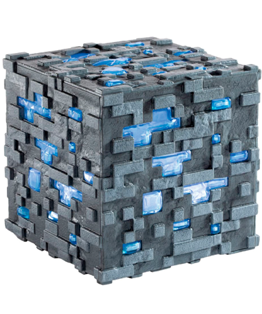 Minecraft Replika Lysende Diamant - 10 Cm
