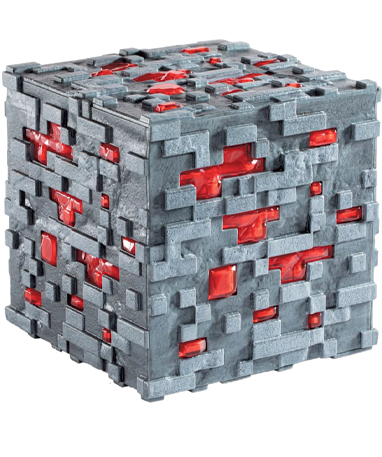 Minecraft Replika Lysende Redstone - 10 Cm