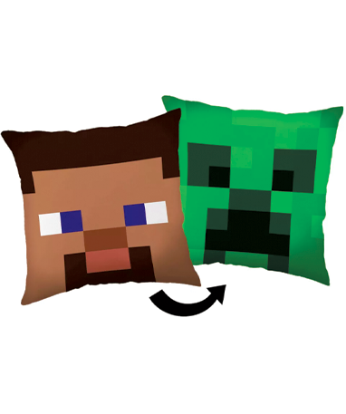 Minecraft Steve Creeper Pude 40x40cm