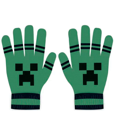Minecraft Creeper Handsker - Vanter Til Børn