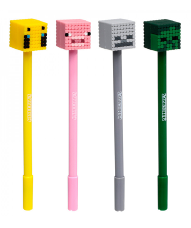 Minecraft Kuglepenne - 4 Stk