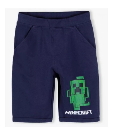 Minecraft Blå Shorts Til Børn 6-12 år
