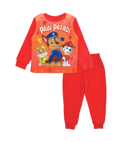 Paw Patrol Fleece Pyjamassæt - Rød  2-8 år