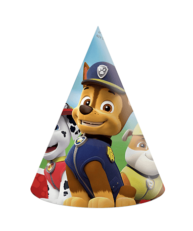 Paw Patrol Fødselsdagshatte - 6 Stk