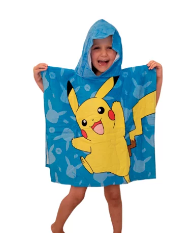 Pikachu Puncho Til Børn - Pokemon 60x120 Cm