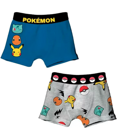 Pokemon Boksershorts Til Børn - 2 Stk