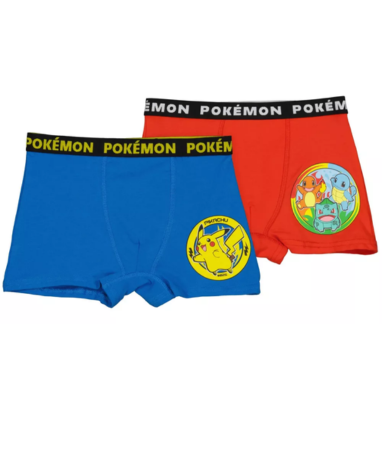 Pokemon Boxershorts Til Børn - 2 Styk